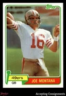 1981 Topps #216 Joe Montana RC Rookie 49ers
