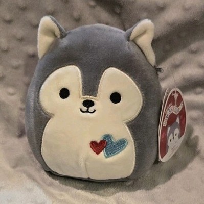 Squishmallows RYAN The Husky Dog 5  with Two Hearts No Glasses