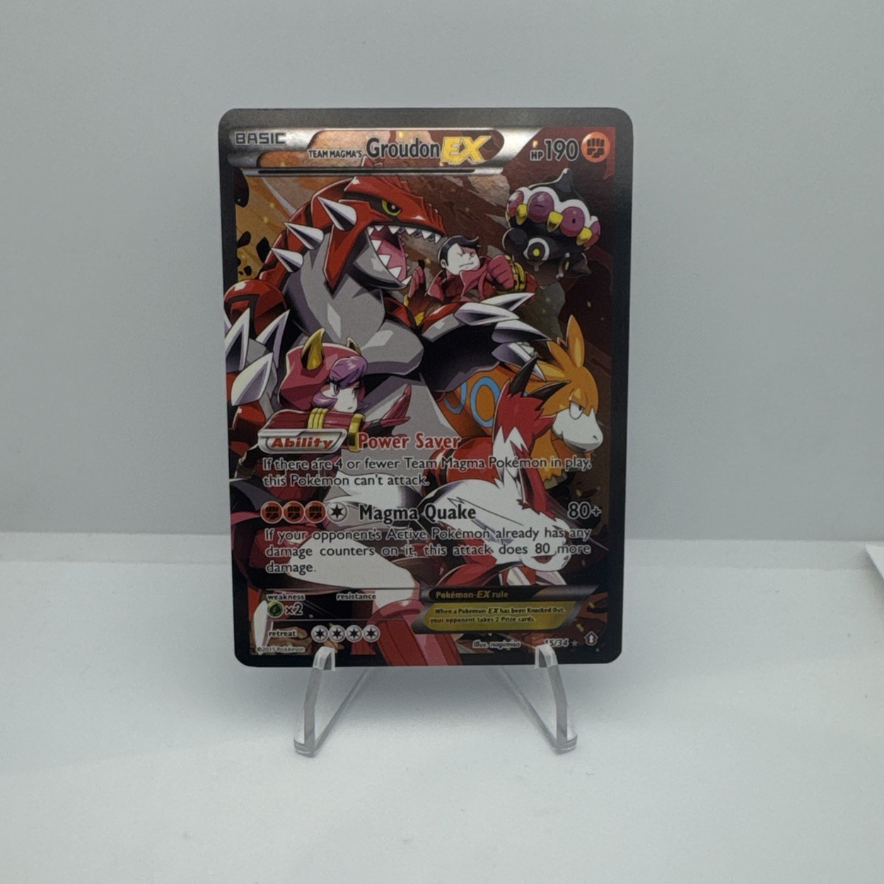 Team Magma's Groudon EX 15/34 Double Crisis  