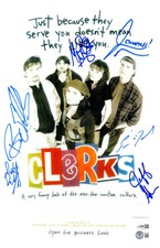 CLERKS X6 Cast signed 11x17 Poster Jason Mewes Brian O'Halloran