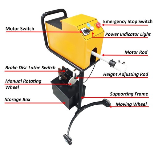 Disc Brake Rpd On Car Brake Lathe Machine Brake Disc Skimmer Cutter off Car Brake Disc ...