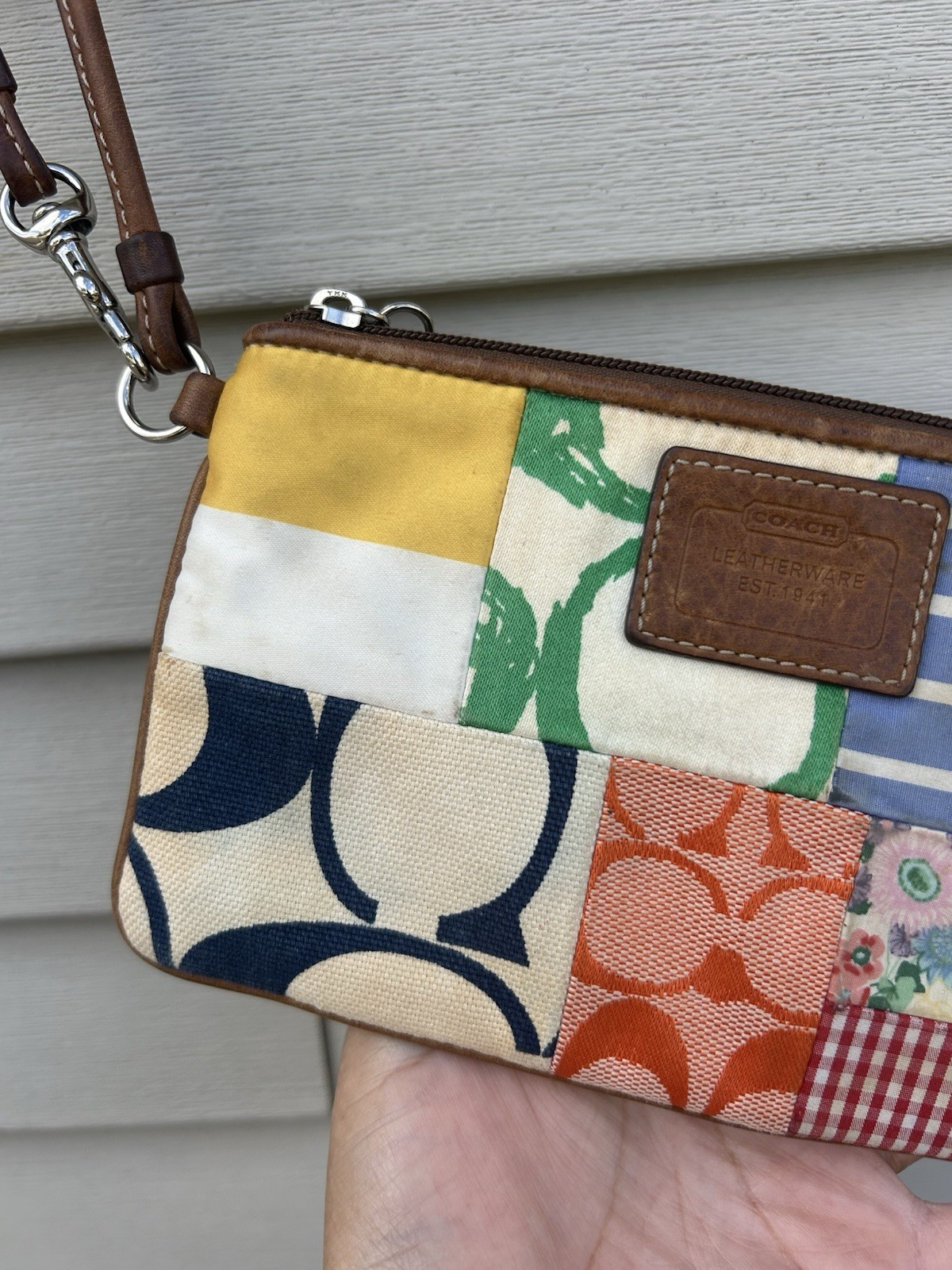 COACH PATCHWORK WRISTLET Needs Cleaning Read Desc… - image 4