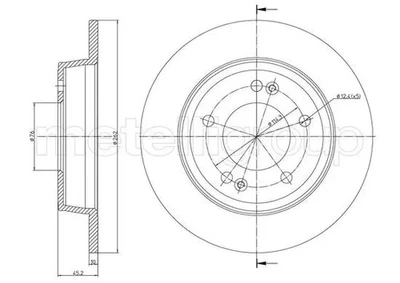 2x Disque de frein plein 23-1440C METELLI pour HYUNDAI KIA - Photo 1/4