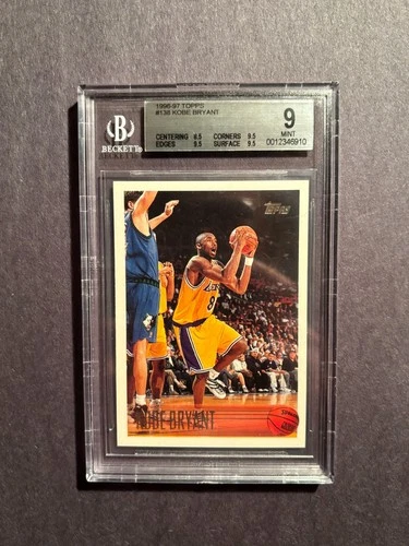 1996-97 Topps Basketball Kobe Bryant Rookie RC BGS Mint 9 High Subs HOF Lakers