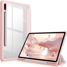 Rose Gold Shockproof Case with S Pen Holder for Samsung Galaxy Tab S8 and S7