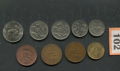 Lot 9 Münzen Südafrika