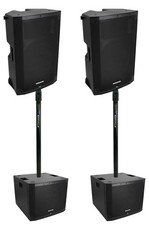  2 Mackie Thump15 V4 15  Active DJ PA Speakers w/Bluetooth Thump15S V4 15" Subs