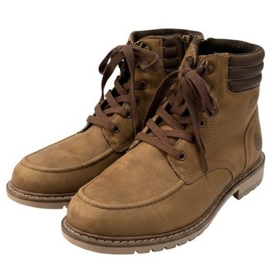 BKE Midtown Mens Boots Tan Brown Moc Toe Lace Side Zip Heritage Rugged Size 10
