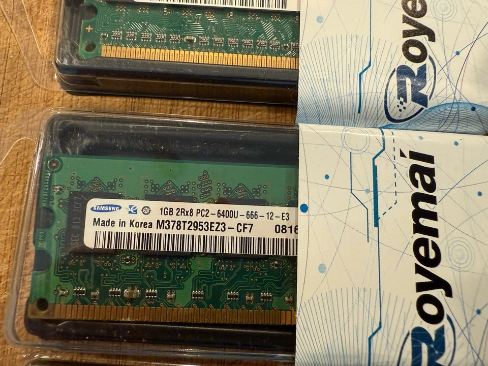 SAMSUNG 4x 1GB= 4GB RAM MEMORY DD2 1Rx8 PC2 - 6400U-666-12-ZZ for desktop PC hp - Image 2 of 3
