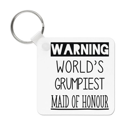 Warning World's Grumpiest Maid Of Honour Schlüsselanhänger Awesome Best Hochzeit