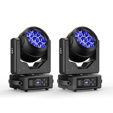 2x 280W LED Moving Head Lights Zoom RGBW Wash Beam Stage Spot Light DJ Disco DMX