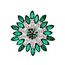 Big Crystal Rhinestone Bouquet Brooch Pin Wedding Bridal Women