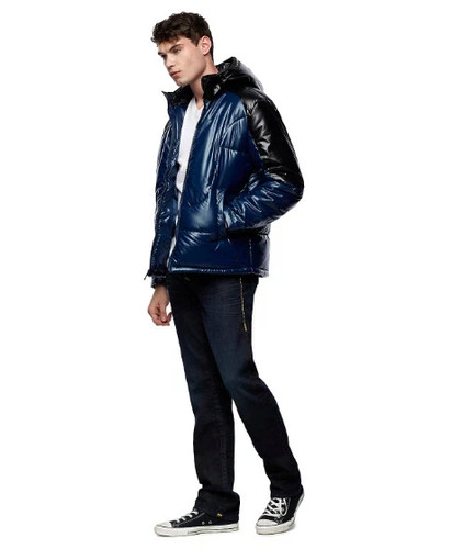 True Religion Men's Winter Shiny Puffer Jacket with Detachable Hood 103405 Sz XL - Picture 6 of 6