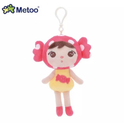 Metoo Small Plush Piece Of Candy Babydoll Bag Clip Keychain Pink Yellow ...