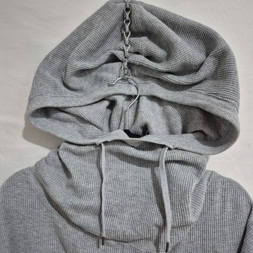 Element Grey Rib Knit Eskimo Hood Sweater Hoodie Size 10 - Picture 5 of 7