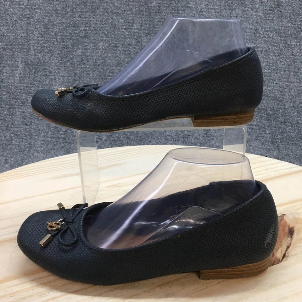 Nautica Shoes Womens 7.5 Denwood Ballet Flats Blue Faux Leather Casual Slip On - Image 2 of 4