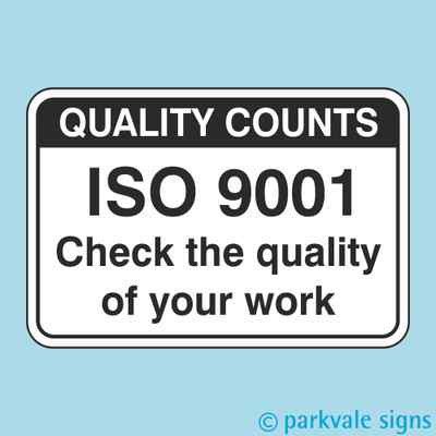 ISO 9001 Überprüfen Sie die Qualität Ihrer Arbeit Qualitätskontrollschild