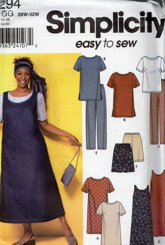 9294 SIMPLICITY EASY DAMEN KLEID/TUNIKA/TOP/MEHR GR. 26W-32W