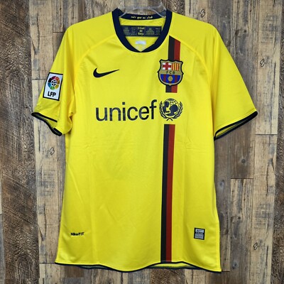 FC Barcelona Messi 10 イエローシャツ FC Barcelona 2009-10 Third Soccer Jersey MESSI #10 Nike