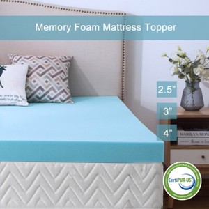 Gel-Memory-Foam-Mattress-2-5-3-4-Inch-Topper-Blue-Ventilated-Queen-King-Twin-Ful