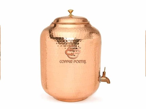 Premium Quality Matka/Vessel of Copper Water Pot Dispenser Jar Vessel Gift Set - Picture 5 of 7