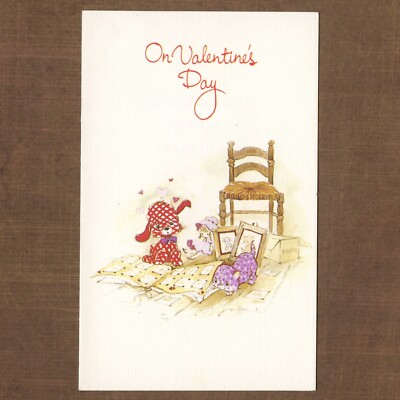 Unused Vtg 1976 ELENA KUCHARIK COZY CHUMS Valentine's Day Card, Dog Cat Photos