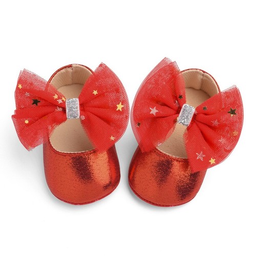 Toddler IK Hook&Loop Girls Cute Baby Boys FirstWalk Sequin Shoes Bow Kids Casual - Picture 15 of 15