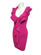 FASHIONNOVA Women NEW Size XS RUFLE Sleeveless Body Con party Cocktail Dress(#B5