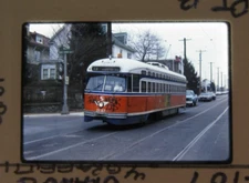 Original '82 Kodachrome Slide PTC Septa Philadelphia 2187 PCC Trolley      43D61
