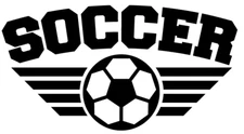 Vinyl Decal for Window - Soccer Ball Logo (May Customize w/ Name or Team)