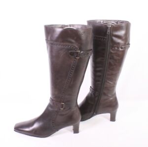 Details zu 16S Caprice Damen Stiefel Gr. 38,5 (5,5) Leder braun Slouch Schnallen Budapester Leder Budapester Damenstiefel & Stiefeletten mit hohem