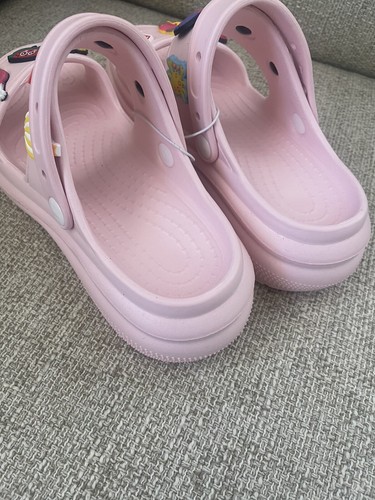 Croc Style Platform Pink Summer Shoes Au Size11 - Picture 5 of 6