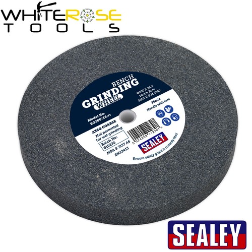 Sealey Grinding Stone Ø200 x 25mm Ø16mm Bore A36Q Coarse - 第 1/2 張圖片