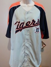 NWT Dynasty Series Stitches MLB Detroit Tigers Men's L Gray/Orange/Blue Jersey