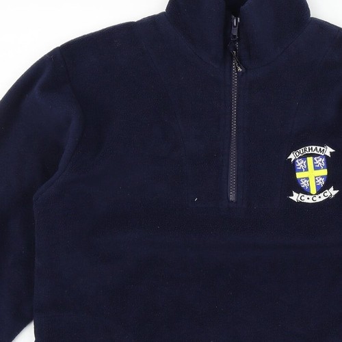 Result Boys Blue High Neck Polyester Blend Henley Jumper Size L - Durham - Picture 7 of 12