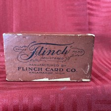 Antique 19th C. "Flinch" Victorian Card Game w/Box - Flinch Card Co Kalamazoo MI