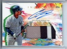 2020 Topps Inception Gleyber Torres New York Yankees Patch Auto /186