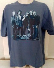 Aerosmith ~ Just Push Play World Tour 2001 ~ XL Slate/Matte Blue Tee-Shirt RARE