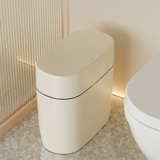 Plastic Waste Bin With Lid Slim Bathroom Toilet Trash Can Kitchen Dustbin Narrow