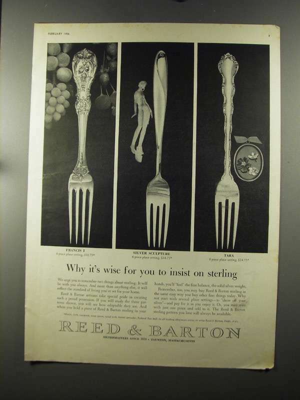 純銀　Reed & Barton Francis I ティースプーン2本 1956 Reed & Barton Silver Ad - Francis I, Tara | eBay