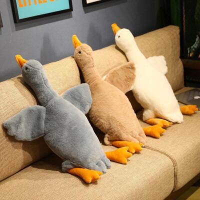 Plush Goose Doll Cushion Plush Stuffed Animal Sleeping Pillow Gift 50cm 90cm