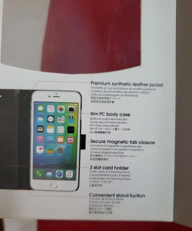 Prestige Roocase Cómodo y Seguro iPhone 6 6S Plus Negro Nuevo Caja Abierta Foto 4 de 4