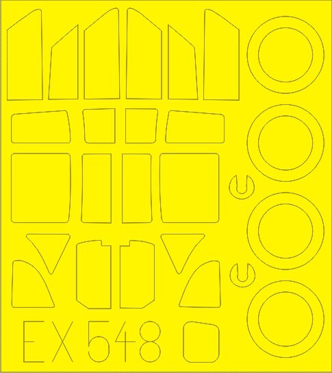 Eduard Accessories Ex548 - 1:48 Ki-61-Id for Tamiya - Masking Film - New