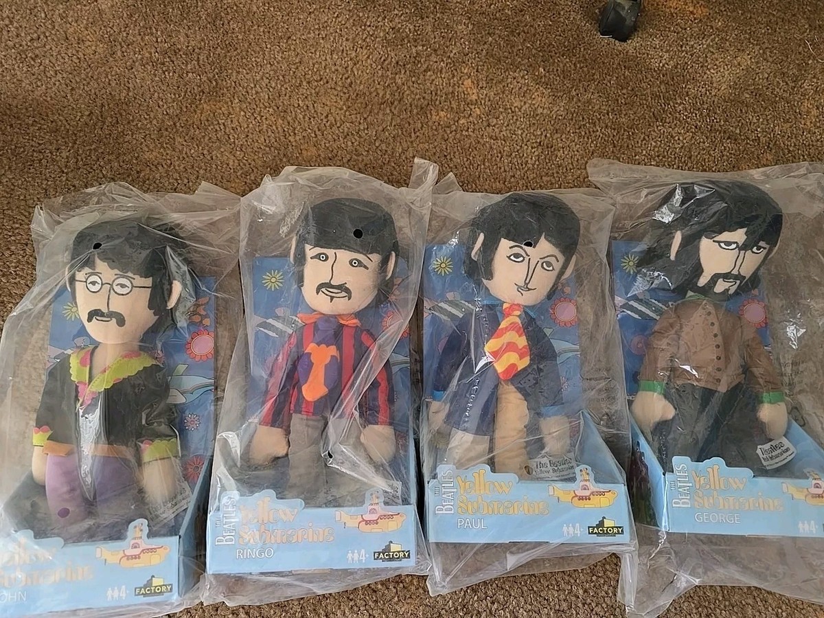 Beatles Collectible 2012 Yellow Submarine Band Members Plush