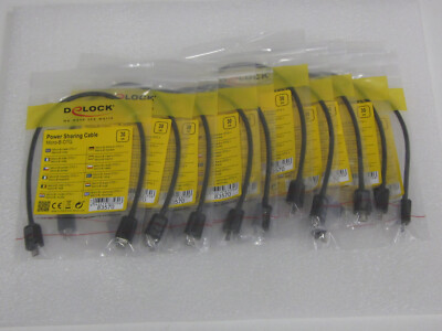 10 Stück DeLock 83570 30cm USB Power Sharing Kabel Micro-B OTG Stecker