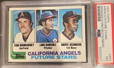 1982 Topps #653 California Angels Future Stars PSA 7 NM Rookie Card Brunansky RC