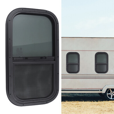 12''x22'Wall Vertical Slider RV Camper Rip-up Window Cargo Trailer W/ Screen New