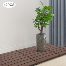 12-Pack Weatherproof Interlocking Deck Tiles Floor Tile 30*30cm Balcony Flooring