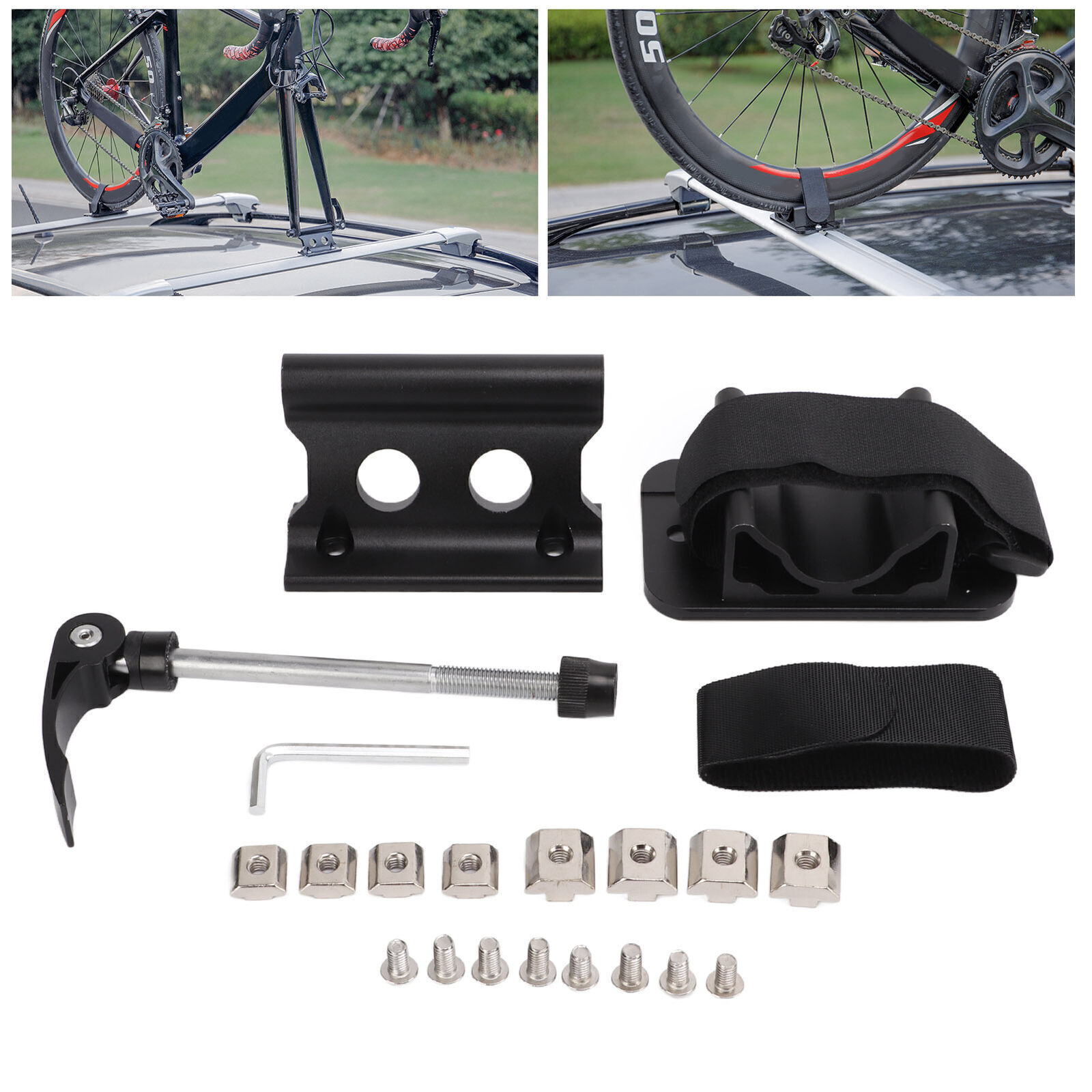 Bike Fork Mount Block Car Roof Bicycle Rack Aluminium Alloy for SUV Conversion