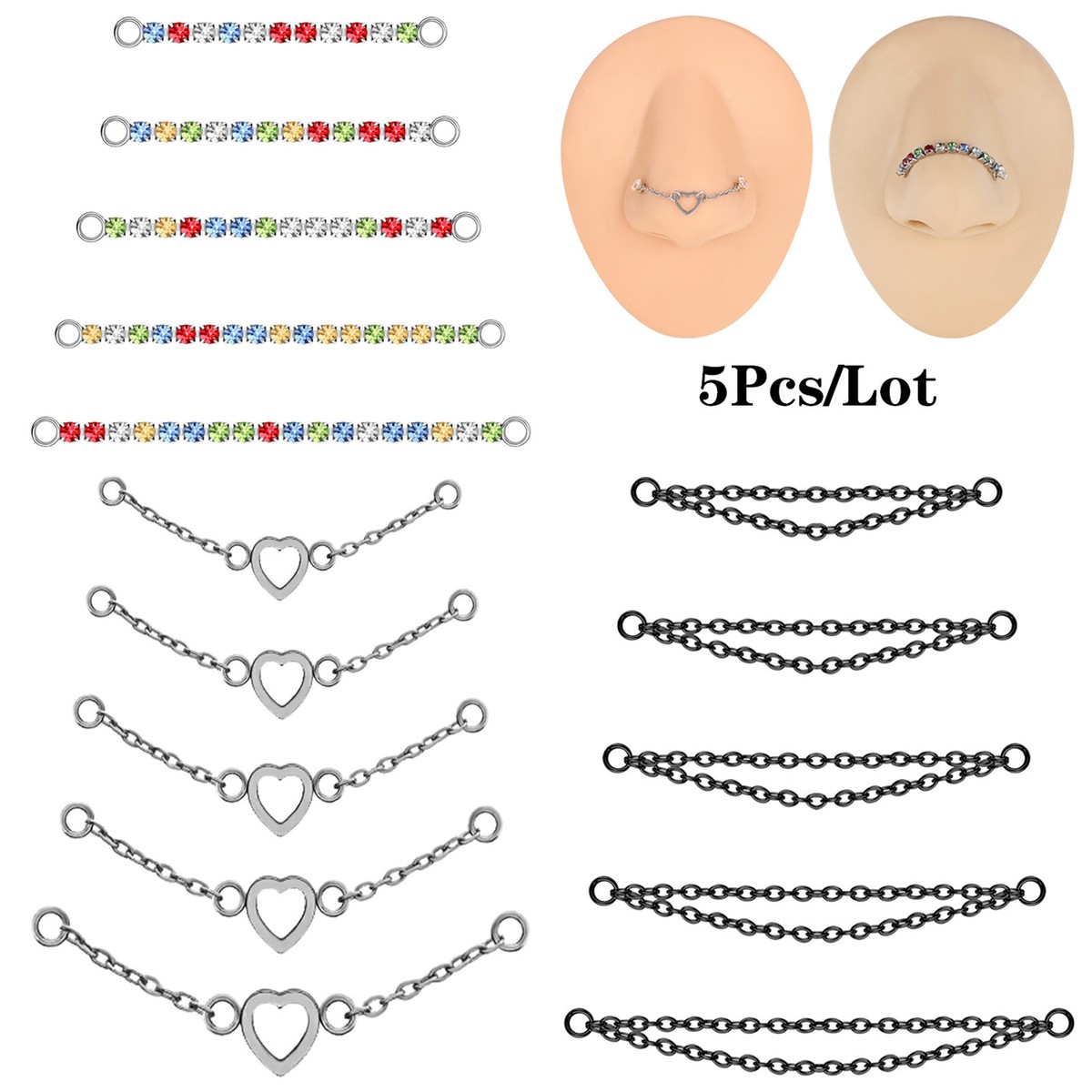 【美品】アデルビジューのCUTSTEEL double chain pierce CUTSTEEL double chain earring/pierce (gold) | BIJOUX THREEC